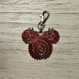 Disney Lanyard Keychain Medal Mickey Mouse Icon - Dragon Disney Pin 2008